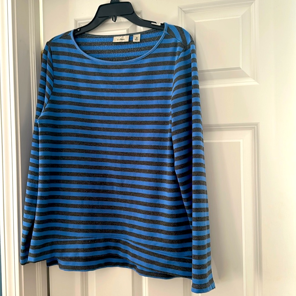 LLBean pajama top, light sweatshirt like material, very comfortable